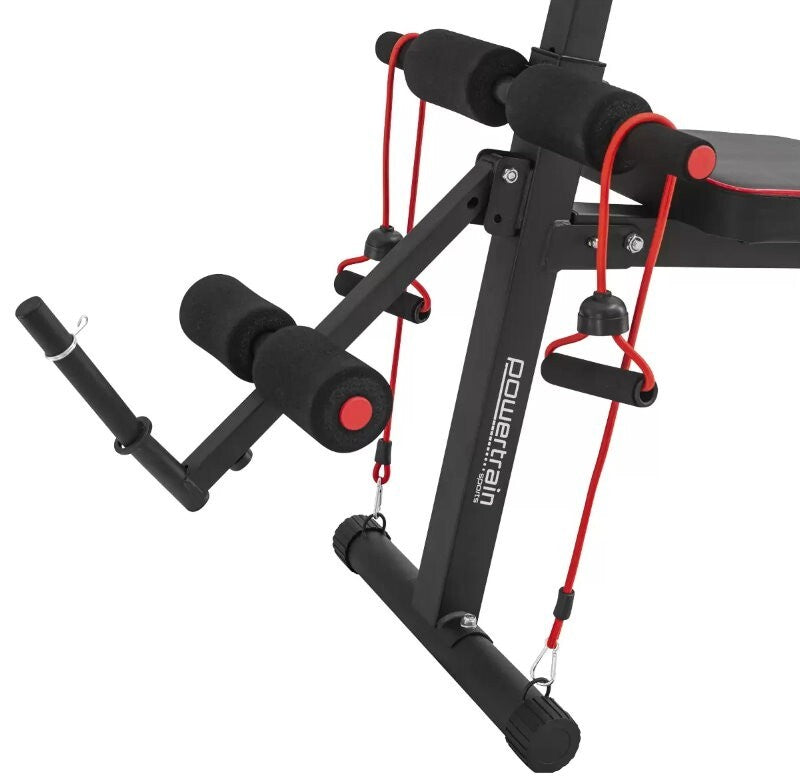 Powertrain Adjustable FID Home Gym Bench with Preacher Curl Pad Max Load 150kg