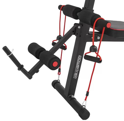 Powertrain Adjustable FID Home Gym Bench with Preacher Curl Pad Max Load 150kg