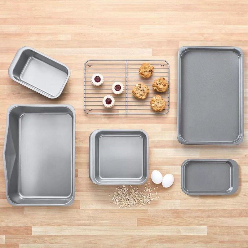 Chicago Metallic 6 Piece Non-Stick Nesting Stacking Metal Bakeware Set