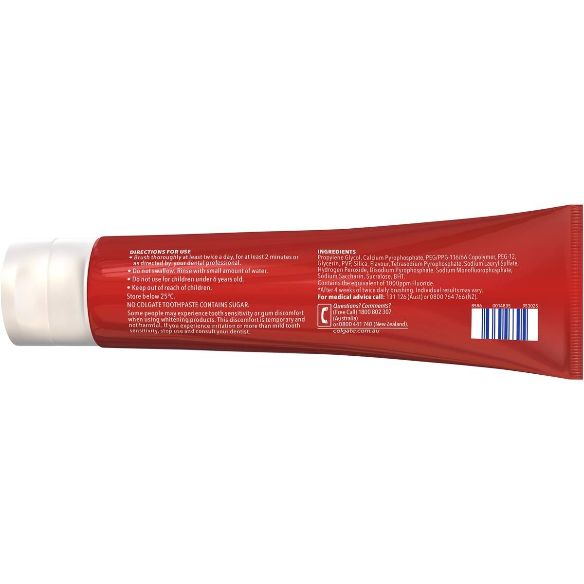 Colgate Optic White Enamel Care Teeth Whitening Toothpaste Oral Dental 3 x 140g