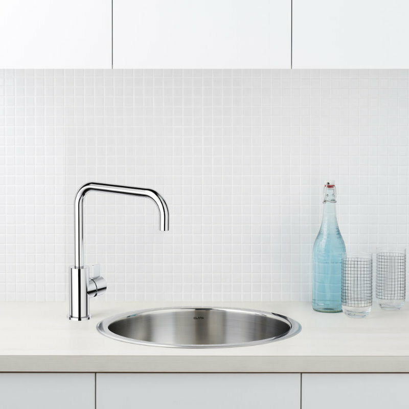 Clark Round Blade Sink Mixer - Chrome or Matte Black - Free Express Post