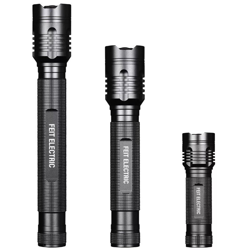 Feit 3 Piece Electric LED Flash Lights Kit Ultra Bright 1700, 1000, 500 Lumens