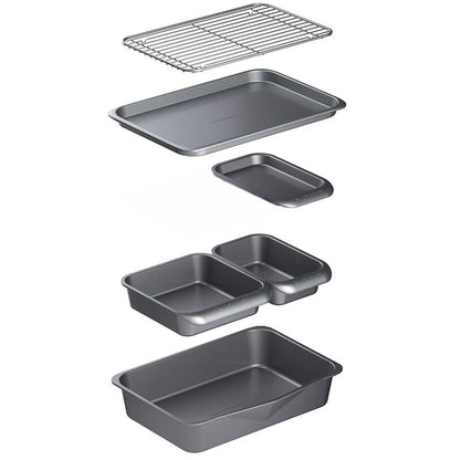 Chicago Metallic 6 Piece Non-Stick Nesting Stacking Metal Bakeware Set