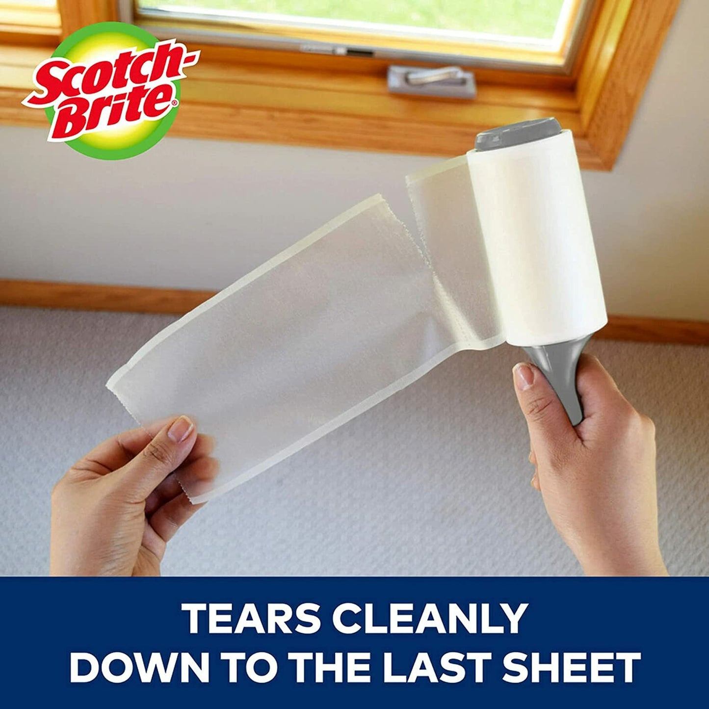 3M Scotch Brite Lint & Hair Fluff Dust Remover Cleaning Roller 95 Tear Sheet