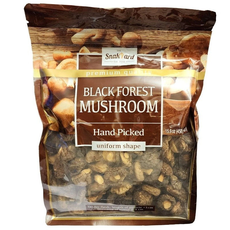 Snak Yard Premium Black Forest Dried Mushrooms 450g - Shiitake Variety - Express