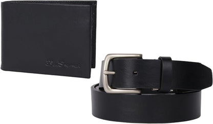 Ben Sherman 2-Pack Men's Leather Wallet & Belt Gift Set Presented in a Giftbox