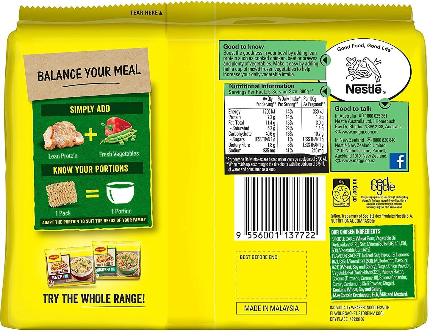 Maggi 2 Minutes Chicken Flavour Pantry Instant Noodles Meal 72g x 30 packs