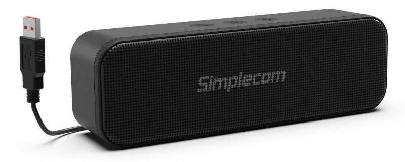 Simplecom UM228 Portable USB Stereo Soundbar Speaker with Volume Control for PC