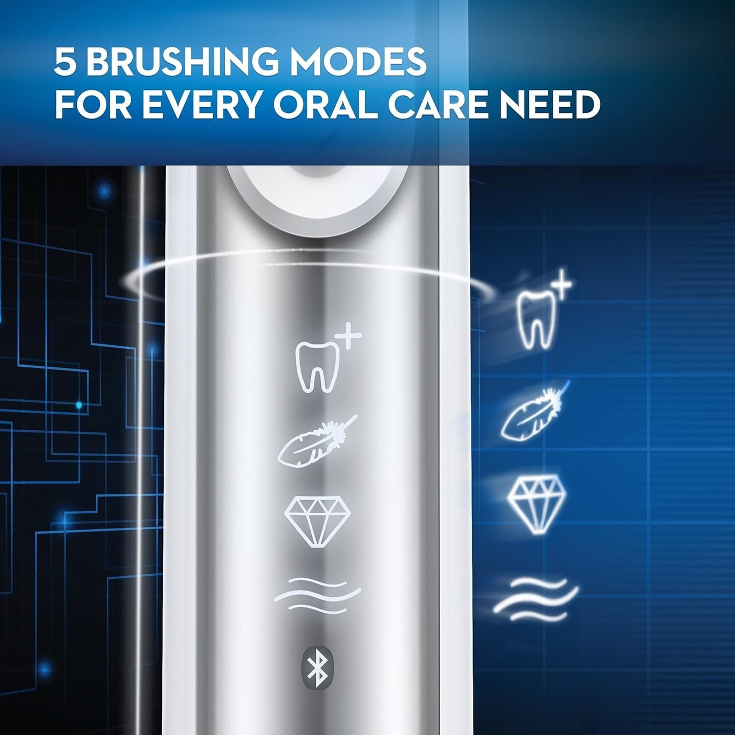 Oral-B Pro 5000 Duo Electric Toothbrush 2 x Handles 3x Brush Head 360 Gum Sensor