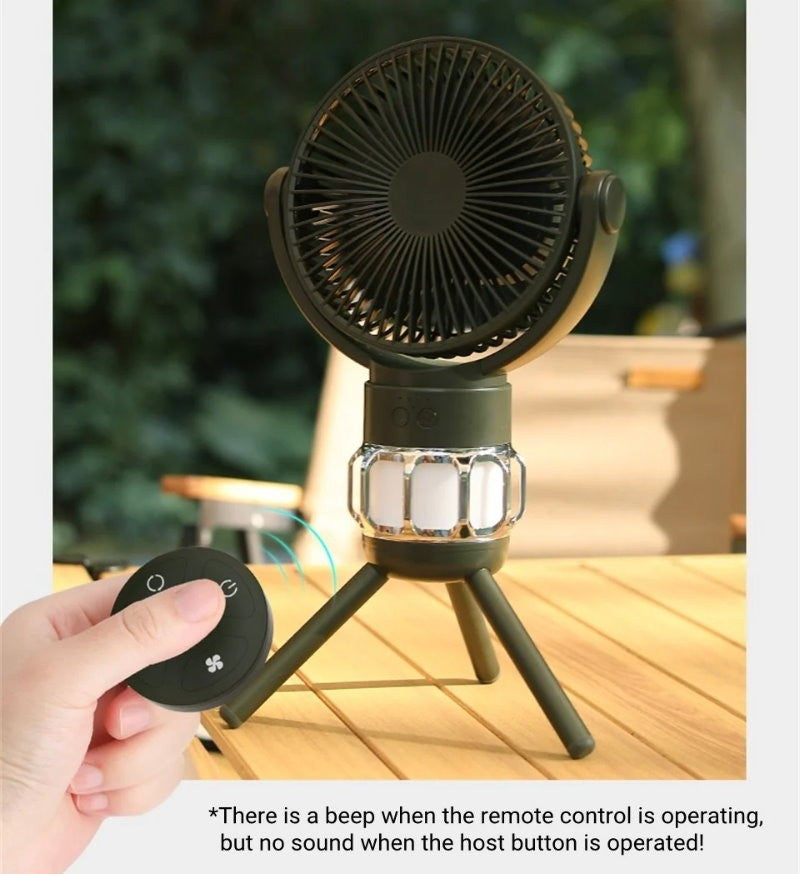 LittleDayz 3-in-1 Battery Powered Fan, LED Lantern & Power Bank Remote Control