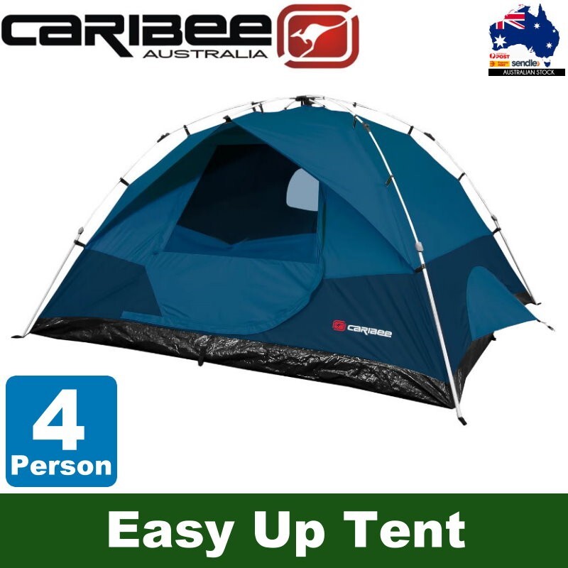 Caribee Spider 4 Easy Up Tent For 4 Adults or Two Adults Plus Hike Packs