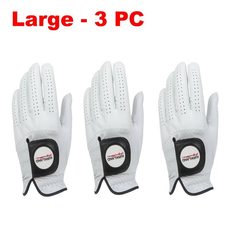Kirkland Signature Cabretta Leather Golf Gloves Left Hand for Right Hand Golfer