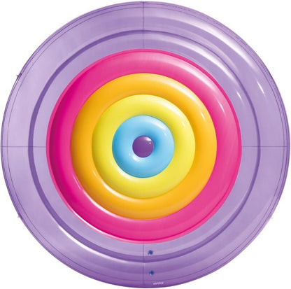 Intex Rainbow Fiesta Island Pool Float 201 x 24cm XL Inflatable Water Lounge