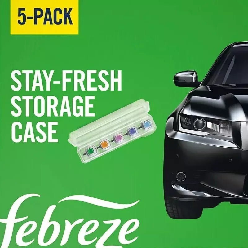 Febreze 5-Pack Mini Car Air Freshener Vent Clips Scents 5 x 2mL Up to 150 Days