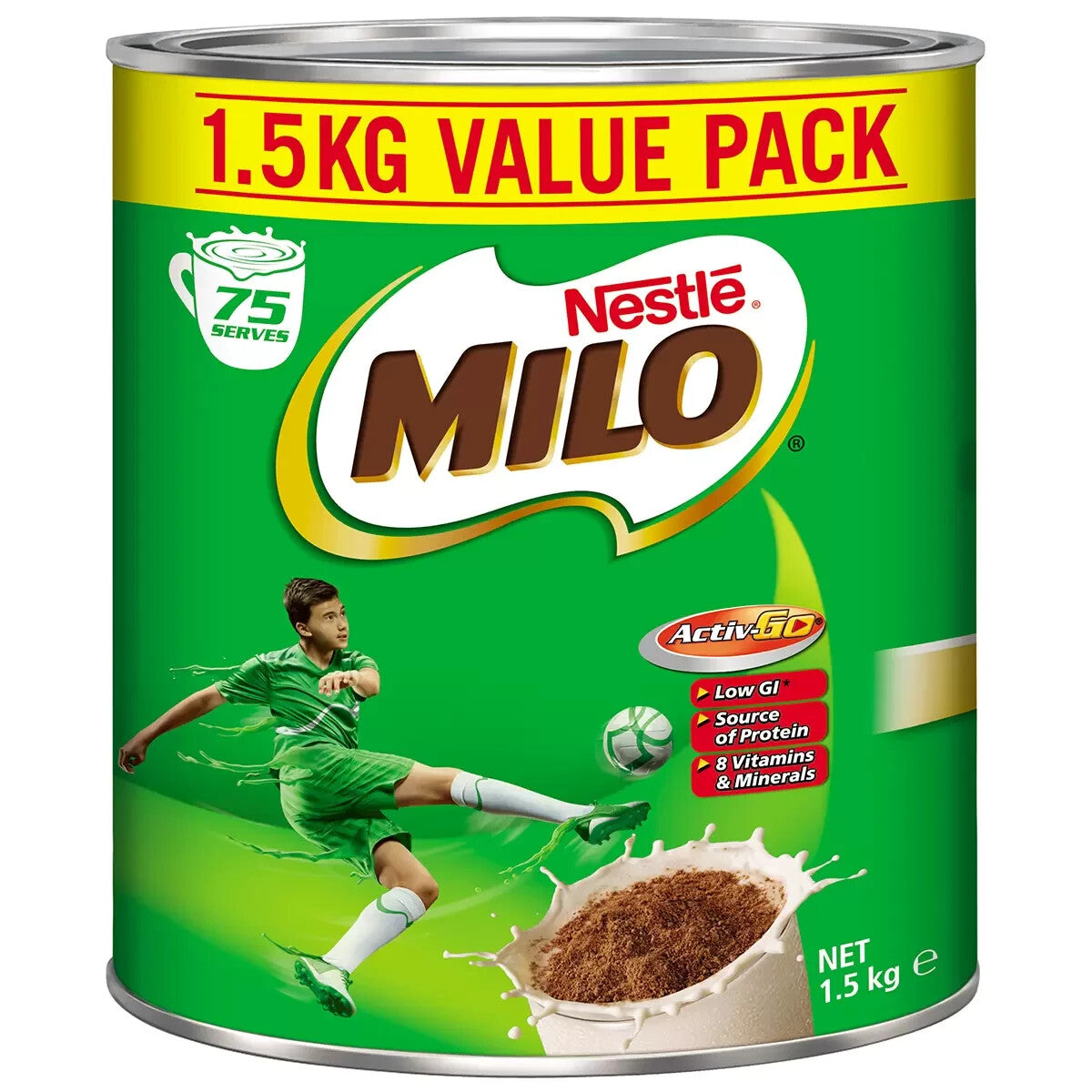 Nestle Milo Chocolate Malted Energy Powder Drink 1.5kg Tin Nutrient Rich Low GI