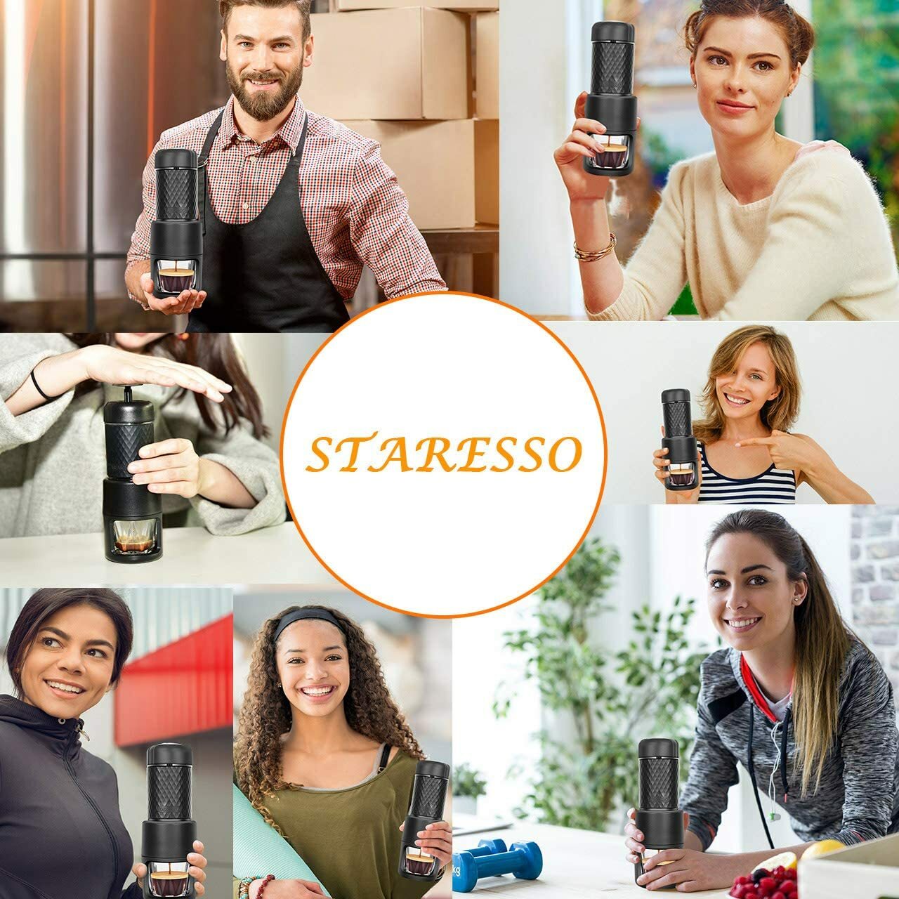 STARESSO Coffee Maker with Espresso, Cappuccino, Quick Cold Brew All in One