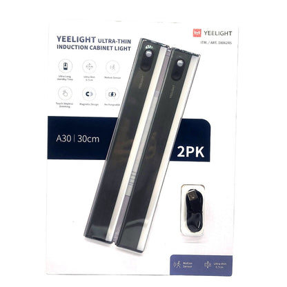 2 x Yeelight Ultra Thin LED Induction Cabinet Rechargeable Motion Sensor Lights