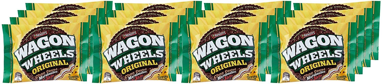 16x 48g Arnott Wagon Wheels Delicious Original Marshmallow Jam Chocolate Biscuit