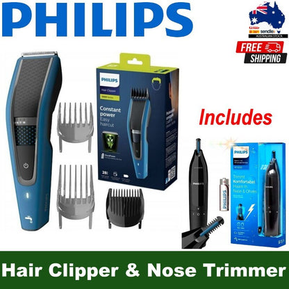 Philips Series 5000 Washable Hair Clipper & Series 1000 Nose / Ear Trimmer