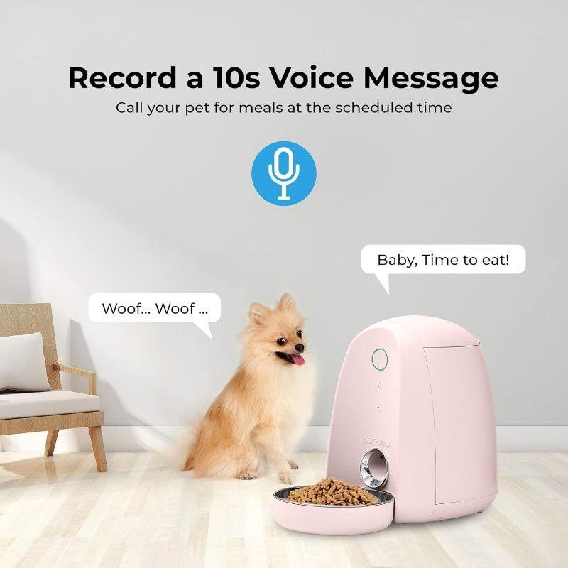 DOGNESS F05 App Smart Pet Dog/Cat Feeder Mini 2L with Microphone for Small Pets