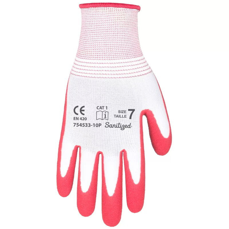 Groupe BBH Latex Foam Comfort Grip Breathable Durable Gardening Gloves for Women