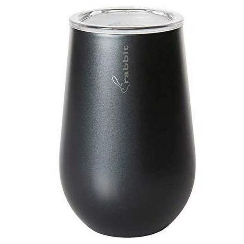 Rabbit 4-Pack Double Wall Stainless Steel 12oz Wine Tumbler Set with Lids