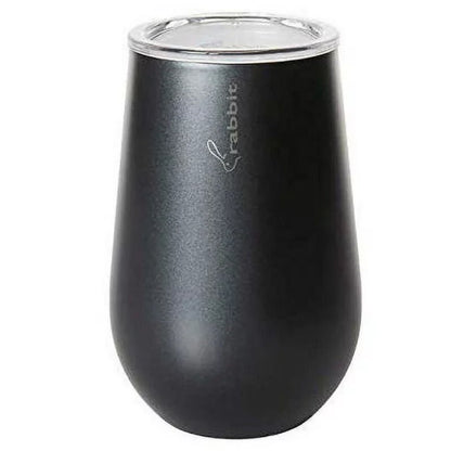 Rabbit 4-Pack Double Wall Stainless Steel 12oz Wine Tumbler Set with Lids