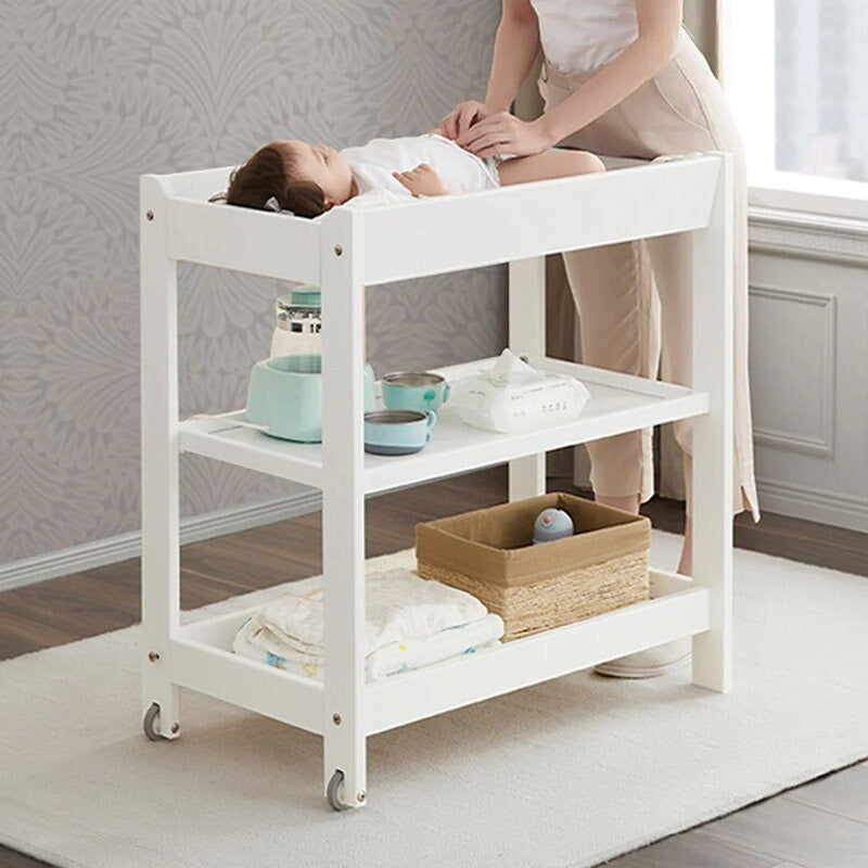Boori 3 Tier Changer Wood Nursery Multifunctional Changing Table for Newborns