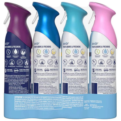 4 x Febreze Air Mist Effects Air Freshener Spray Luxe Ocen Downy Lavender April