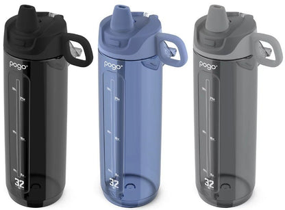 Pogo Tritan Water Bottle with Soft Straw 946 ml (32 oz) - Leakproof, BPA-Free
