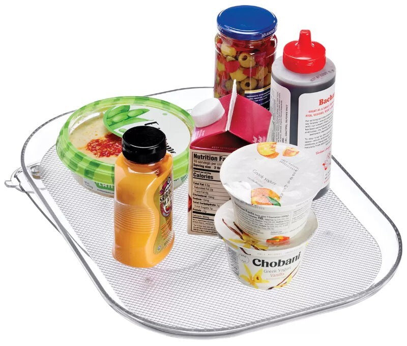 Polder 2-Pack E-Z Reach Rotating 360° Storage Tray for Fridge, Cabinet 40 x 30cm