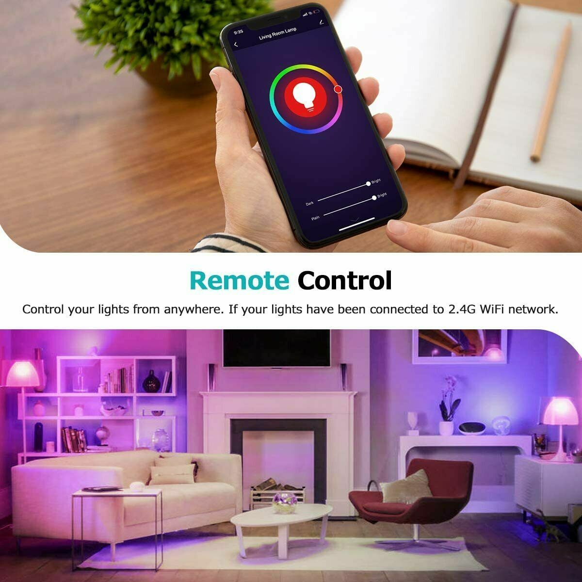 6-Pack V-TAC GU10 WiFi LED SMART Spotlight RGB 5.5Watt -Alexa & Google Assistant