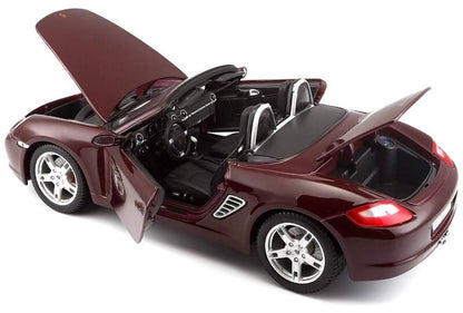 Maisto 1:18 Scale Special Edition Porsche Boxster S Die Cast Car Set Maroon
