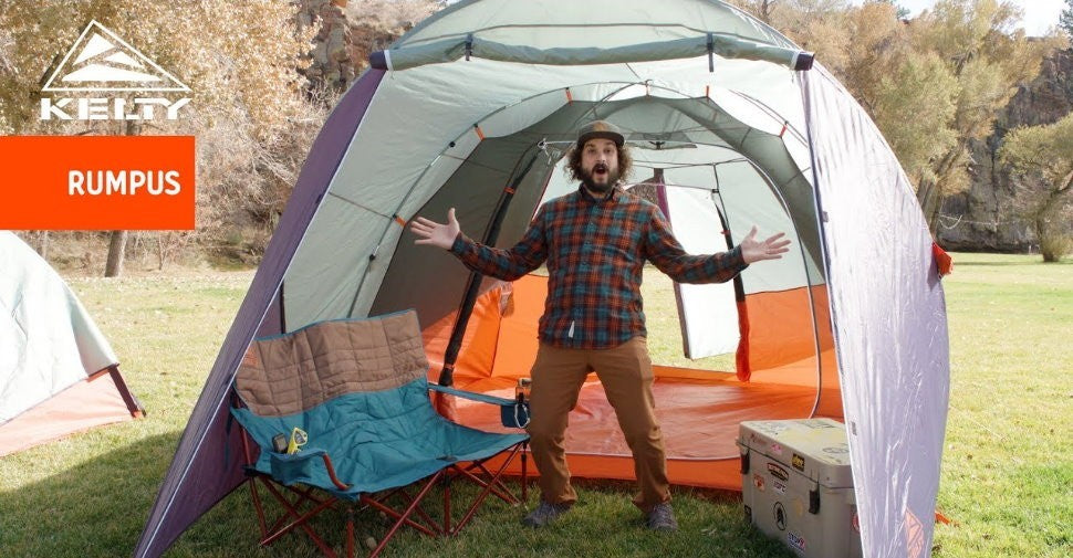 Kelty 4 Person Freestanding Rumpus Tent for Car Camping w/ Extra Large Vestibule