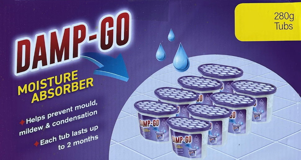 DAMP-GO Moisture Absorber Tubs Portable Dehumidifier Fragrance Free 280g