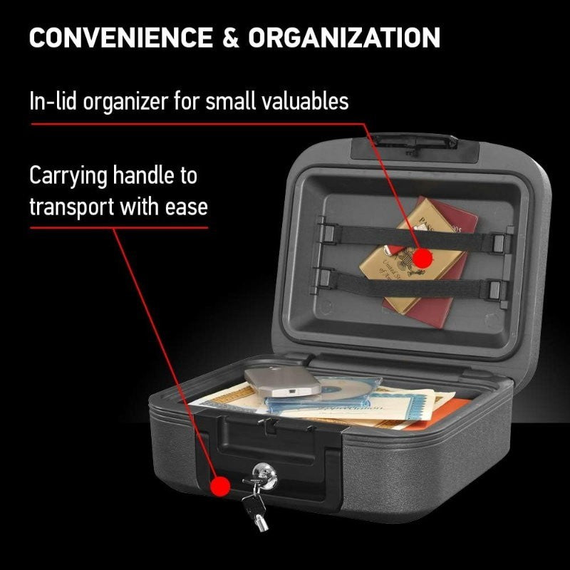 Sentry Safe CHW20101 Fireproof & Waterproof Privacy Lock Chest Safe Box with Key
