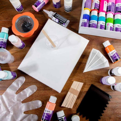 Mont Marte 72 Piece Premium Paint Experience Kit Pouring Paint Set Creative Art