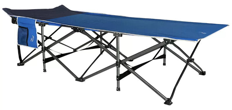Hidden Wild XL Portable Folding Camp Cot with Carry Bag - 159kg, 200x80x47 cm