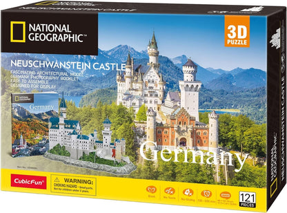 National Geographic Neuschwanstein Castle 3D Puzzle Architectural Model & Book