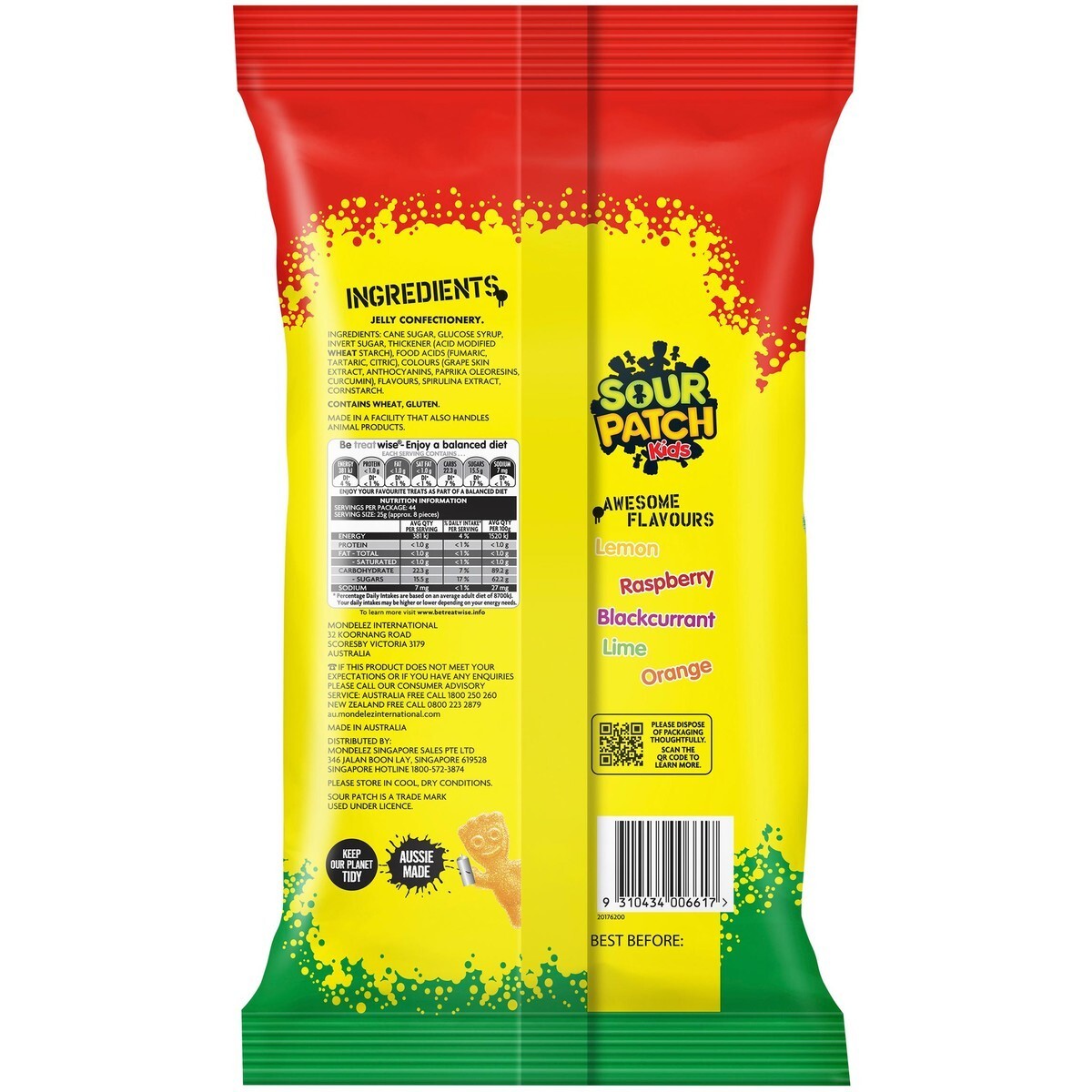 Sour Patch Kids Lollies Sweet Fruity Confectionery Party Candies Mega Pack 1.1kg