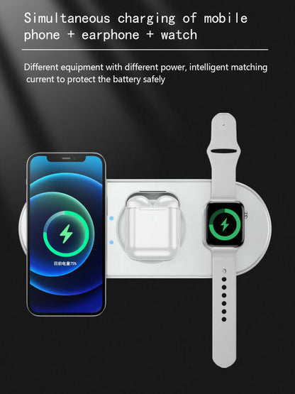 TEQ 15W 5-in-1 Fast Wireless Charger - iPhone 16, 15 Apple/Samsung Watch, AirPod