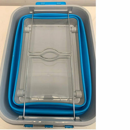 Addis Housewares 30 Litre Collapsible Storage Tote with Lid and Wheels
