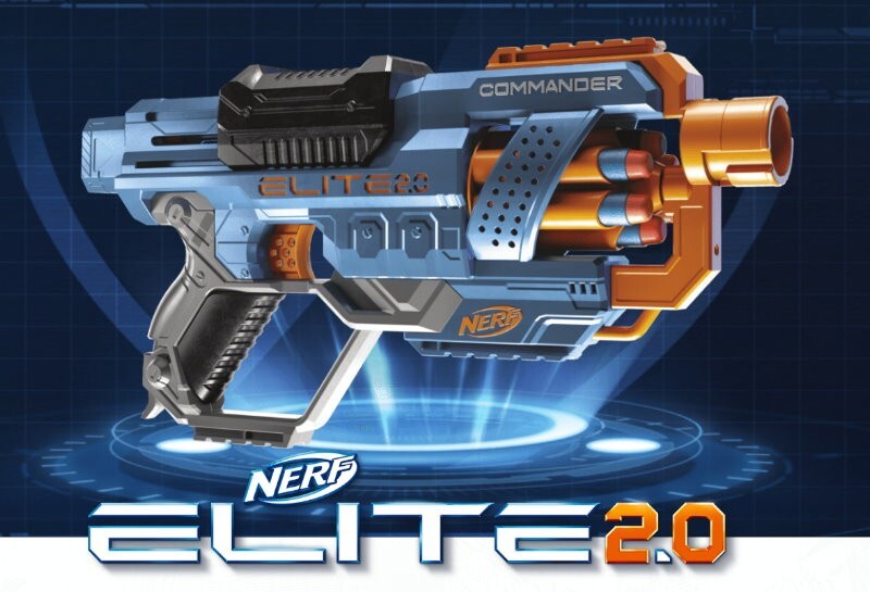 2-Pack NERF Elite 2.0 Commander RD-6 Dart Blasters Outdoor Toy