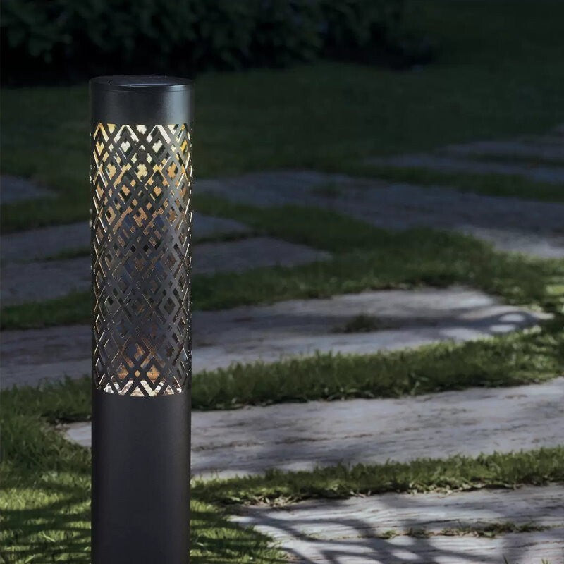 GTX Naturally Solar 2-Pack 20 Lumen Metal Solar Bollard LED Pathway Lights 56cm