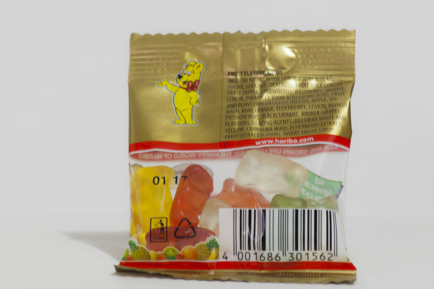 100 x Mini Sample Pack Haribo Goldbear Kids Chewy Candy Gummy Bears Gummi 980g