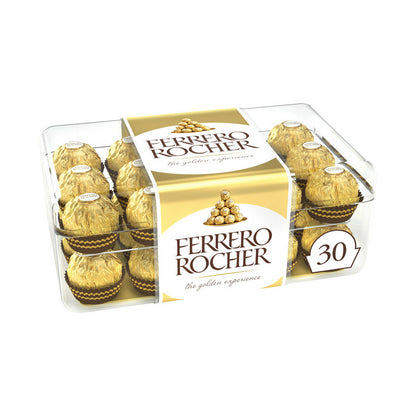 30 x Ferrero Rocher Hazelnut Fine Milk Wafer Chocolate 375g Gift Kids Snack Pack