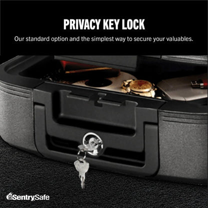 Sentry Safe CHW20101 Fireproof & Waterproof Privacy Lock Chest Safe Box with Key