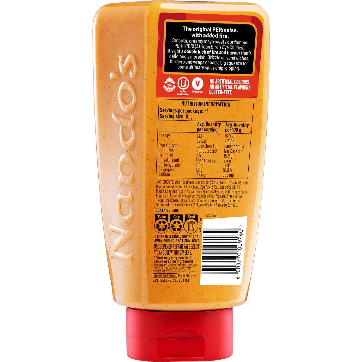 Nandos Perinaise Hot Sauce 465g Flavour Peri Peri Mayonnaise Mayo Dipping Sauce