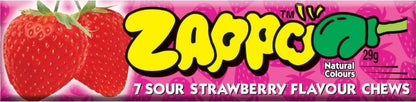 Zappo 30-Pack Grape & Strawberry Sour Flavoured Chews Lollies Mega Pack 870g