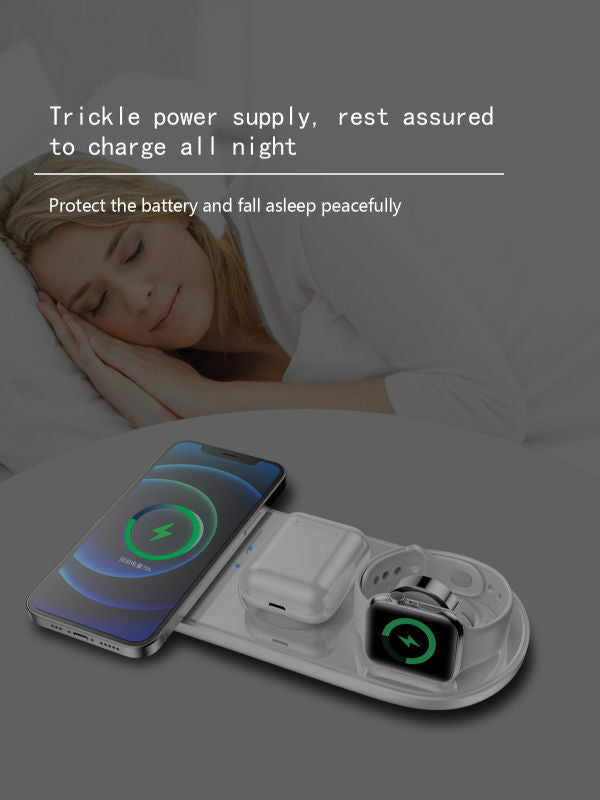 TEQ 15W 5-in-1 Fast Wireless Charger - iPhone 16, 15 Apple/Samsung Watch, AirPod